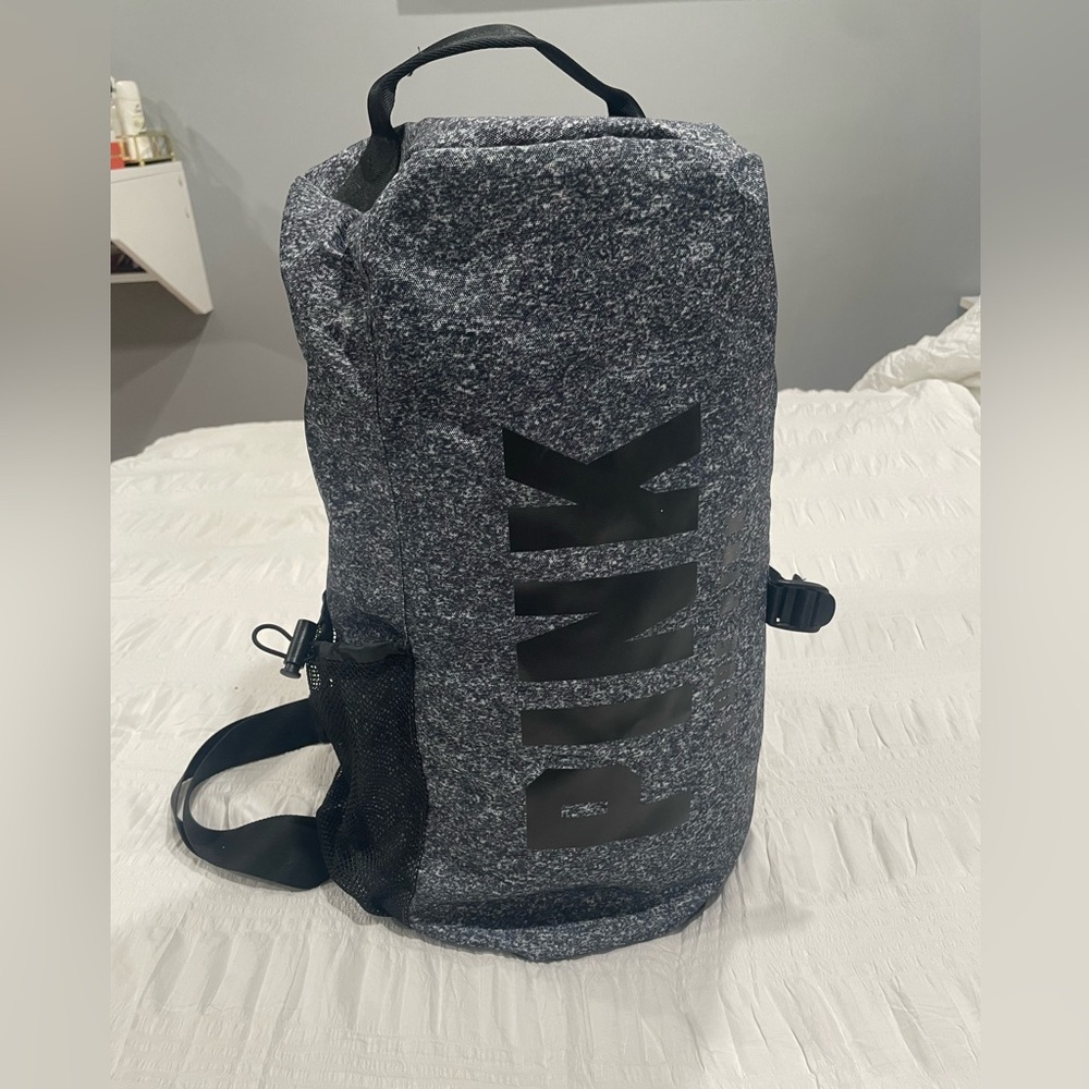 PINK Victoria's Secret Black and Gray Duffel Bag / backpack